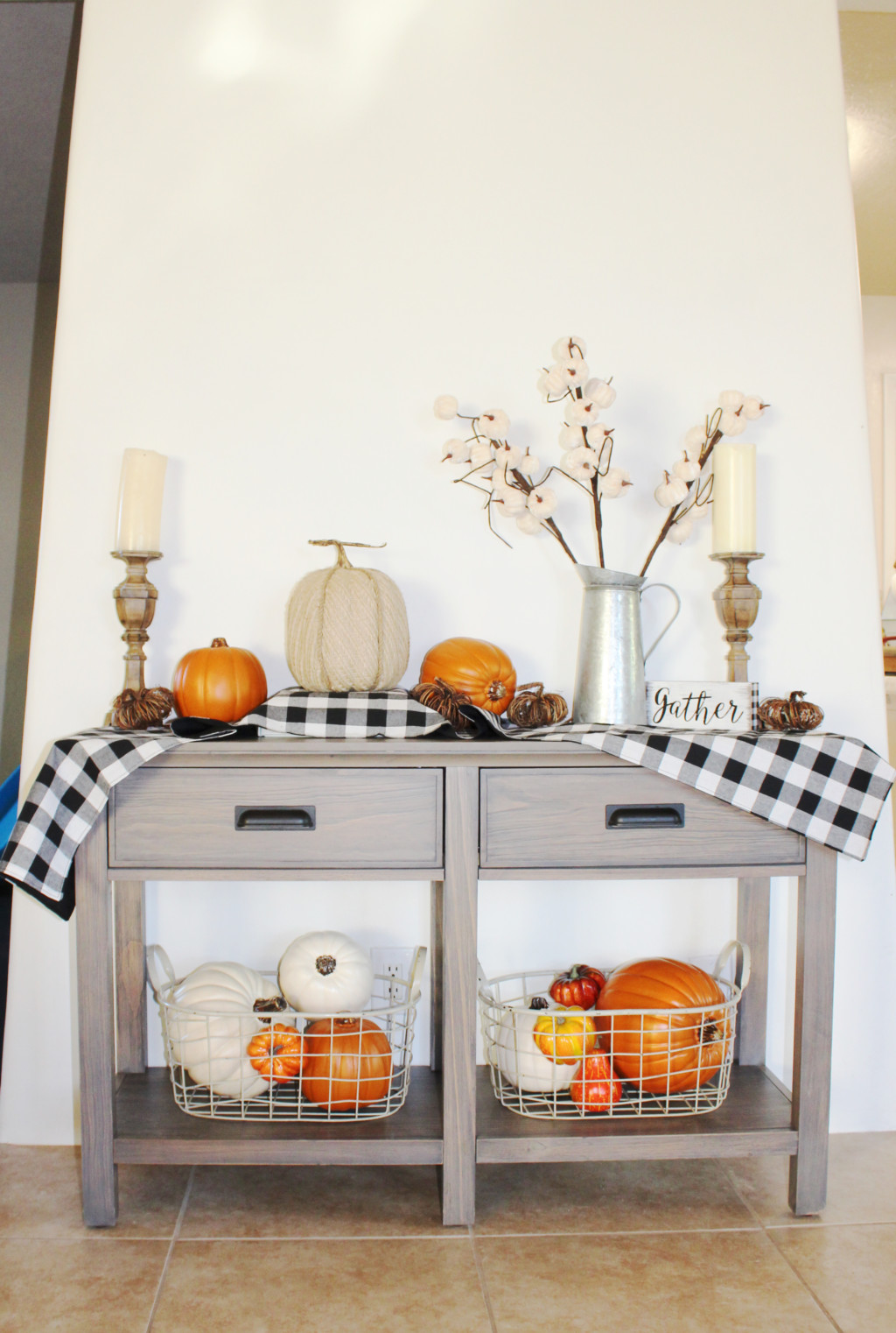 Fall console table