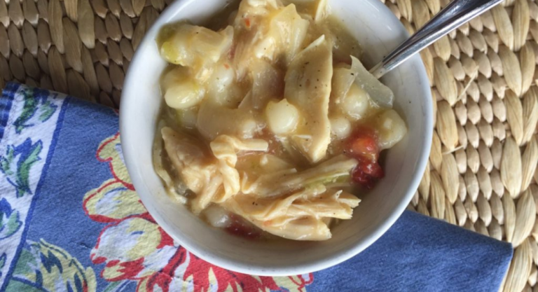 Easy Crock Pot Green Chile Chicken Posole Recipe | Albuquerque Moms Blog
