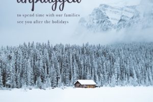 unplugged for the holidays