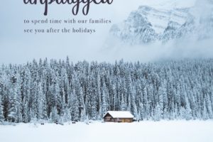 unplugged for the holidays