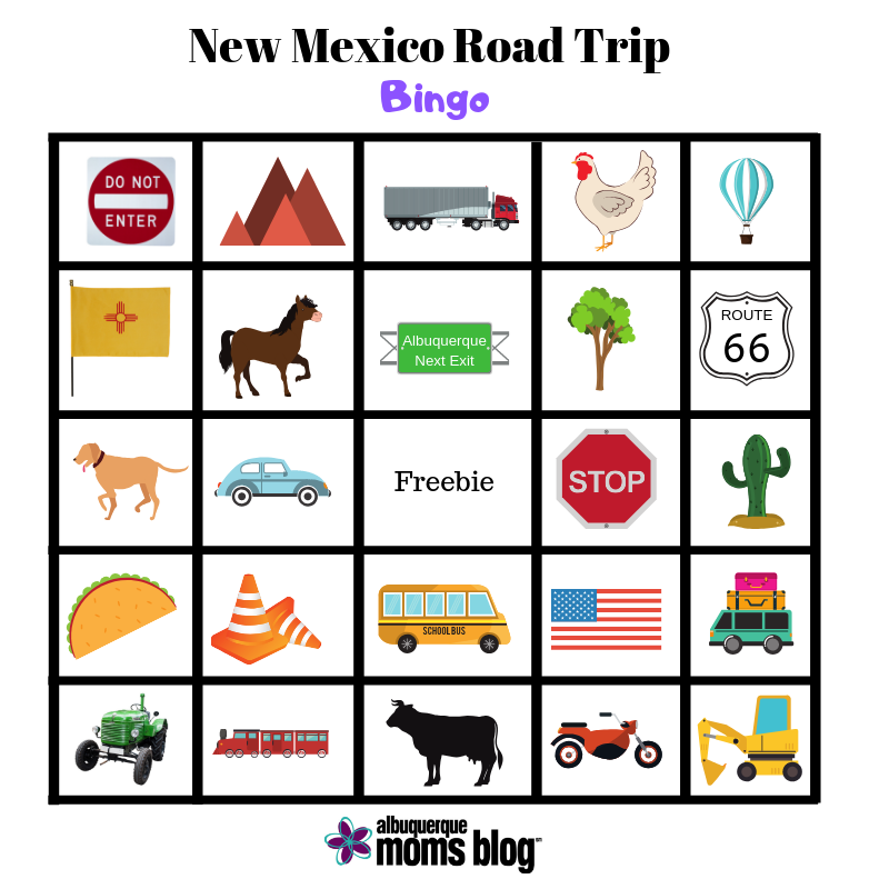 Road Trip Bingo by Albuquerque Moms Blog