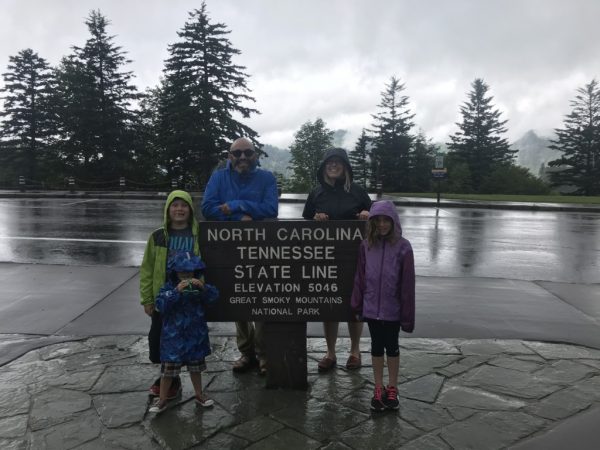 Family at North Carolina and Tennessee State Line Albuquerque Mom's Blog