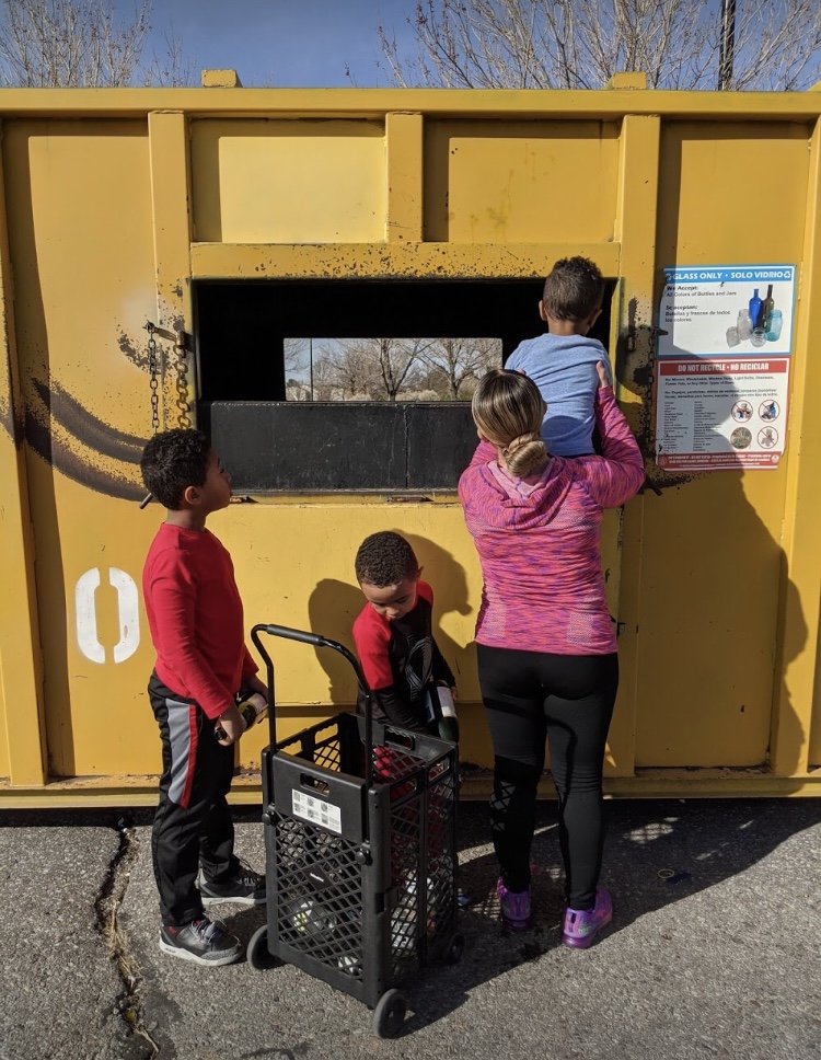 recycling with kids, ABQ Moms, recycle