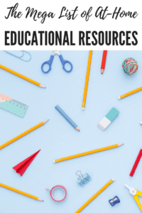 the mega list of at-home educational resources