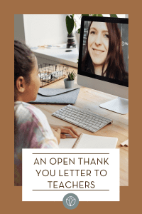 an open thank you letter to teachers, ABQ Mom