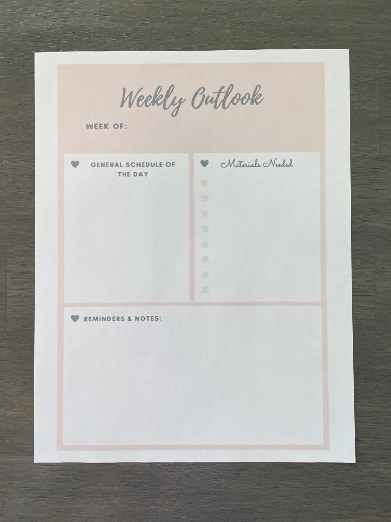 Schooling Your Littles at Home? Try This Easy Planner!