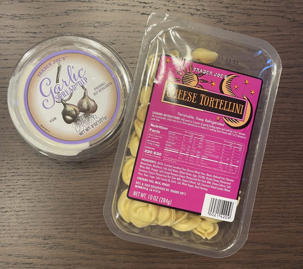 Picture of Garlic Spread and DipCheese Tortellini