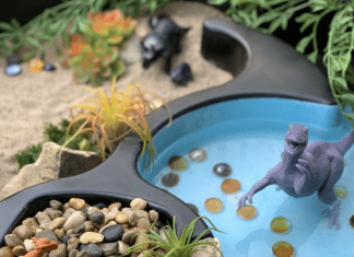 Upcycle Your Water Table Into a Dinosaur World