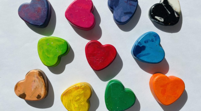 DIY Heart-Shaped Crayons for Valentine's Day