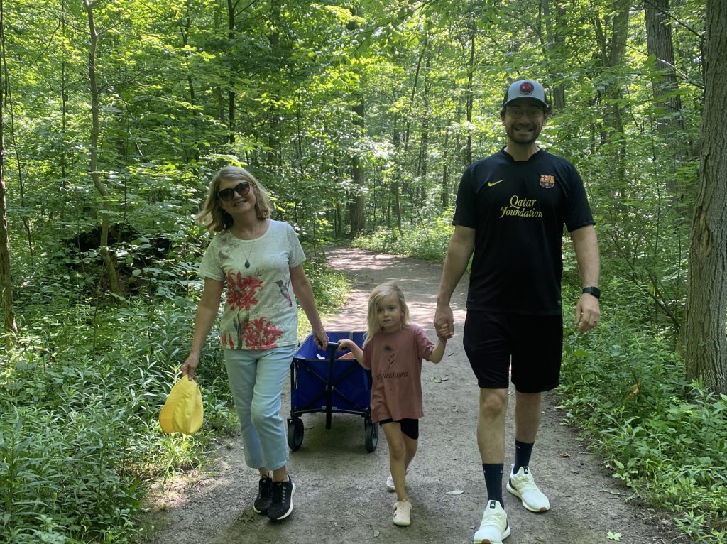 My family on a hike in Ontario