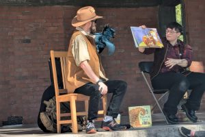 Of fish, stories, dragons and potatoes – story time at Corrales Library.