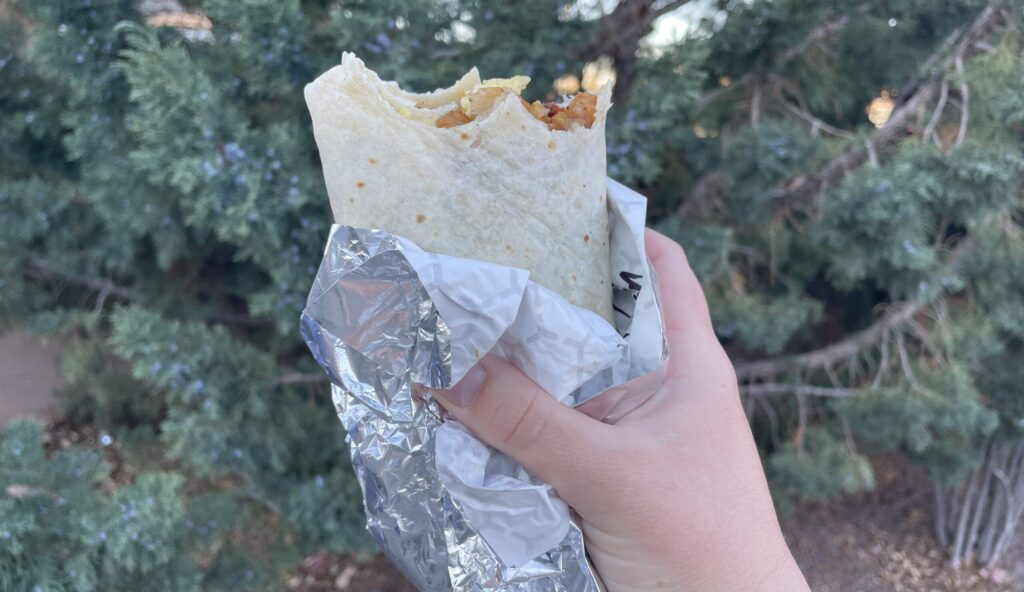 Stripes Breakfast Burrito