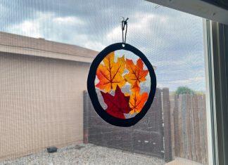 A Beautiful & Easy Leaf Catcher Craft for Fall