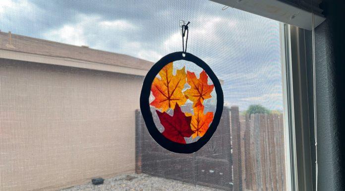 A Beautiful & Easy Leaf Catcher Craft for Fall