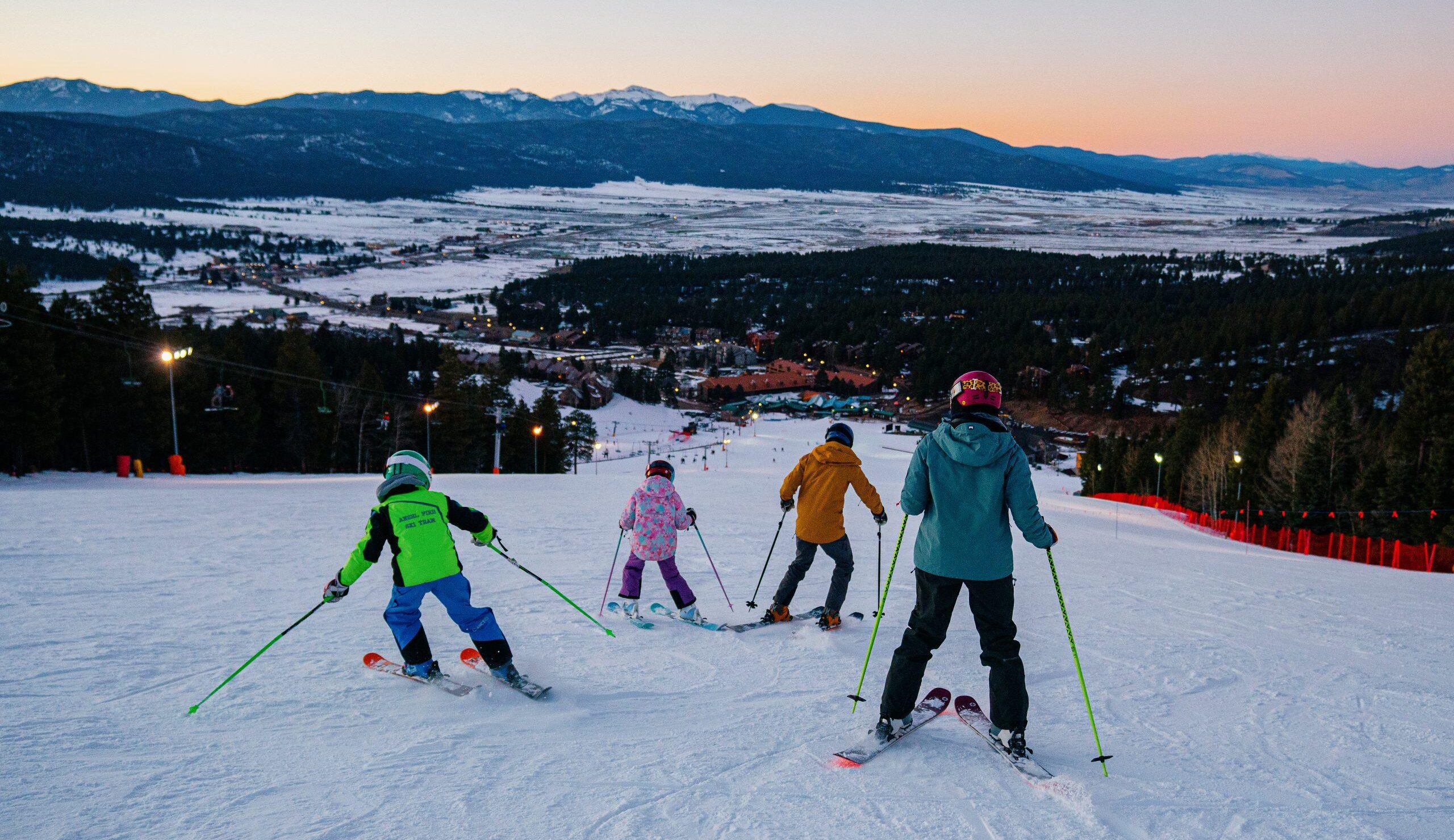 Hall Family at Angel FIre Resort skiing and snowboarding near Albuquerque