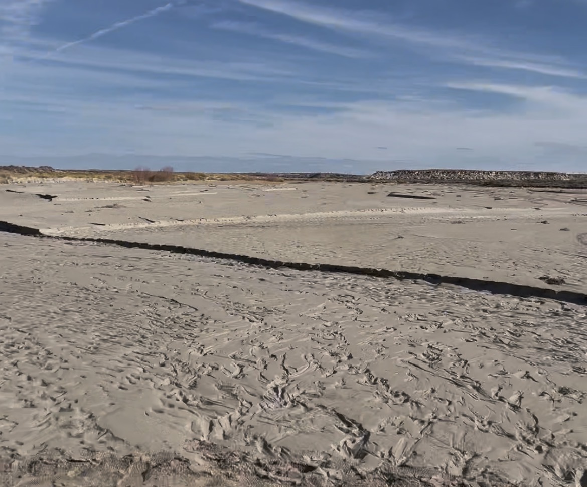 Visiting Chaco Canyon requires crossing an arroyo, which is impassible when rainy or muddy.