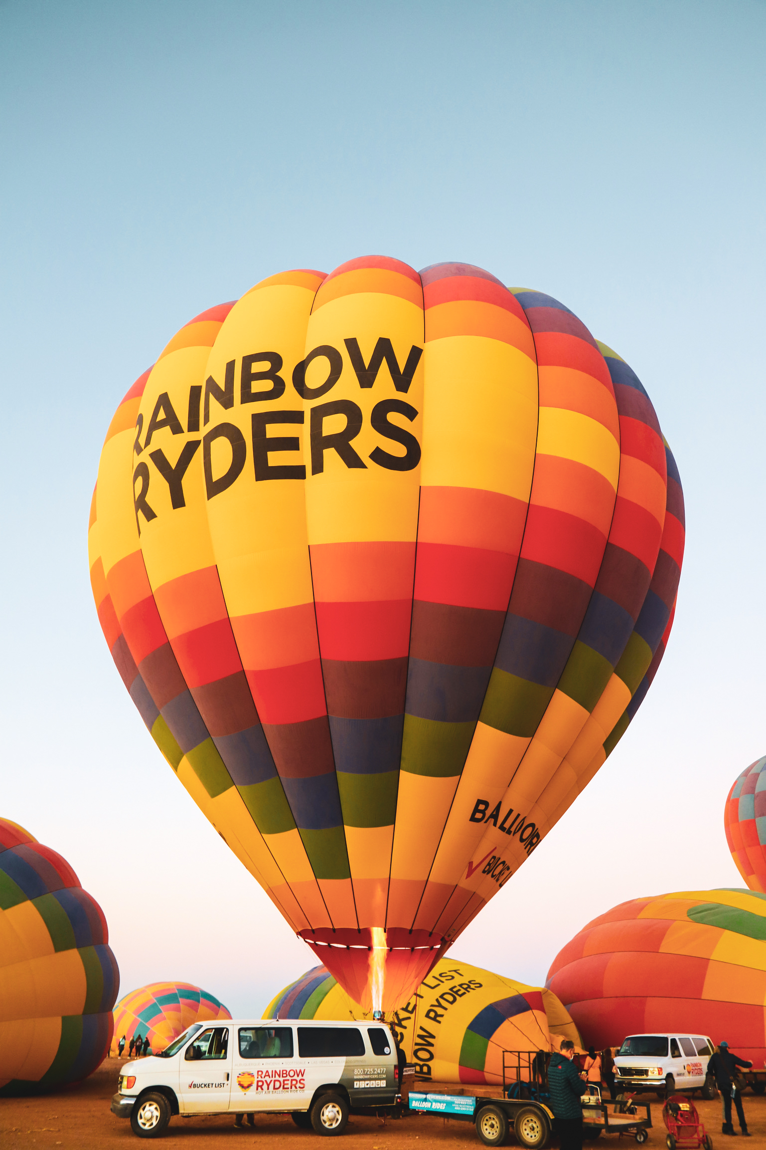 A Rainbow Ryders Sunset Hot Air Balloon Ride Over Albuquerque