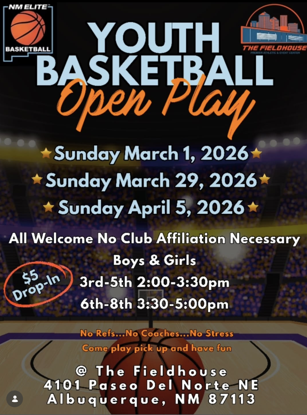 Youth Open Play Basketball