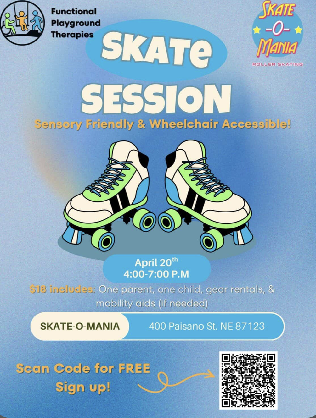Sensory-Friendly & Wheelchair-Accessible Skate Session